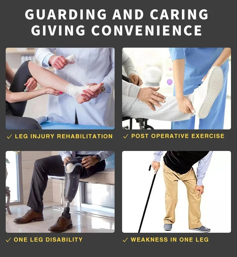 Elderly Disabled Knee Walker Foldable Seated Training Household Auxiliary Training Crutches Wheeled Trolley Four-wheeled Walker