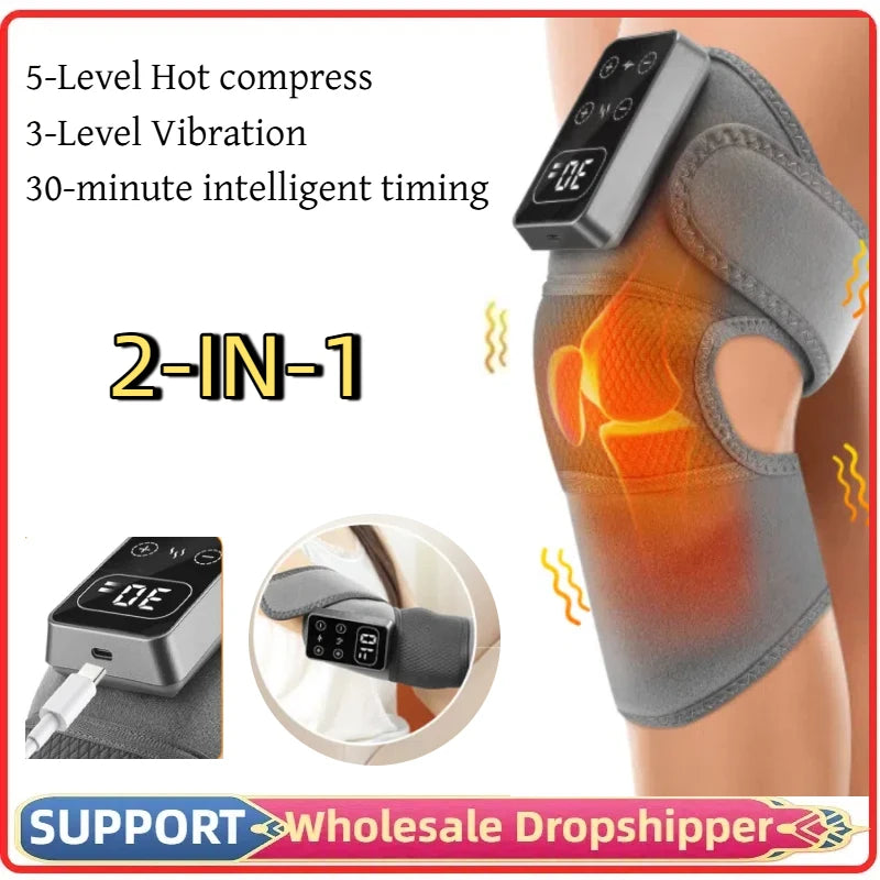 Electric Heating Shoulder Brace LED Display Vibration Shoulder Massage Support Belt Strap For Joint Brace Care Muscle Relaxation