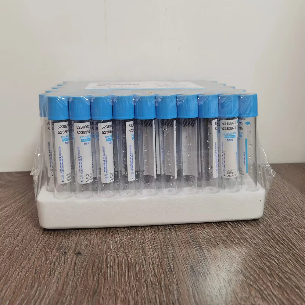 100Pc Blood collection coagulation sodium citrate plastic tube sterile negative pressure vacuum blue cap anticoagulant tube