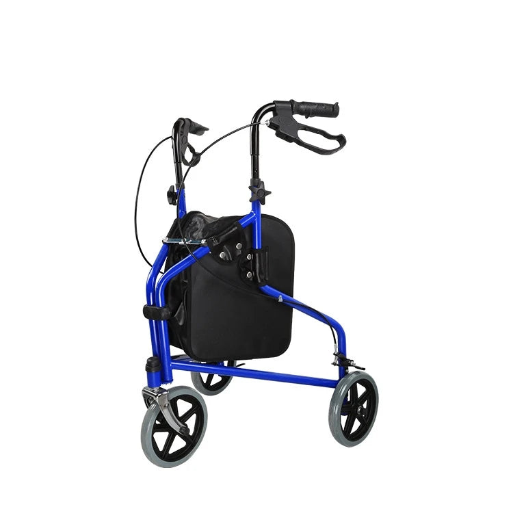 Elderly Training Walking Aids Can Sit Foldable Storage Walker Three Wheeled Carts Shopping Carts Are Portable And Lightweight