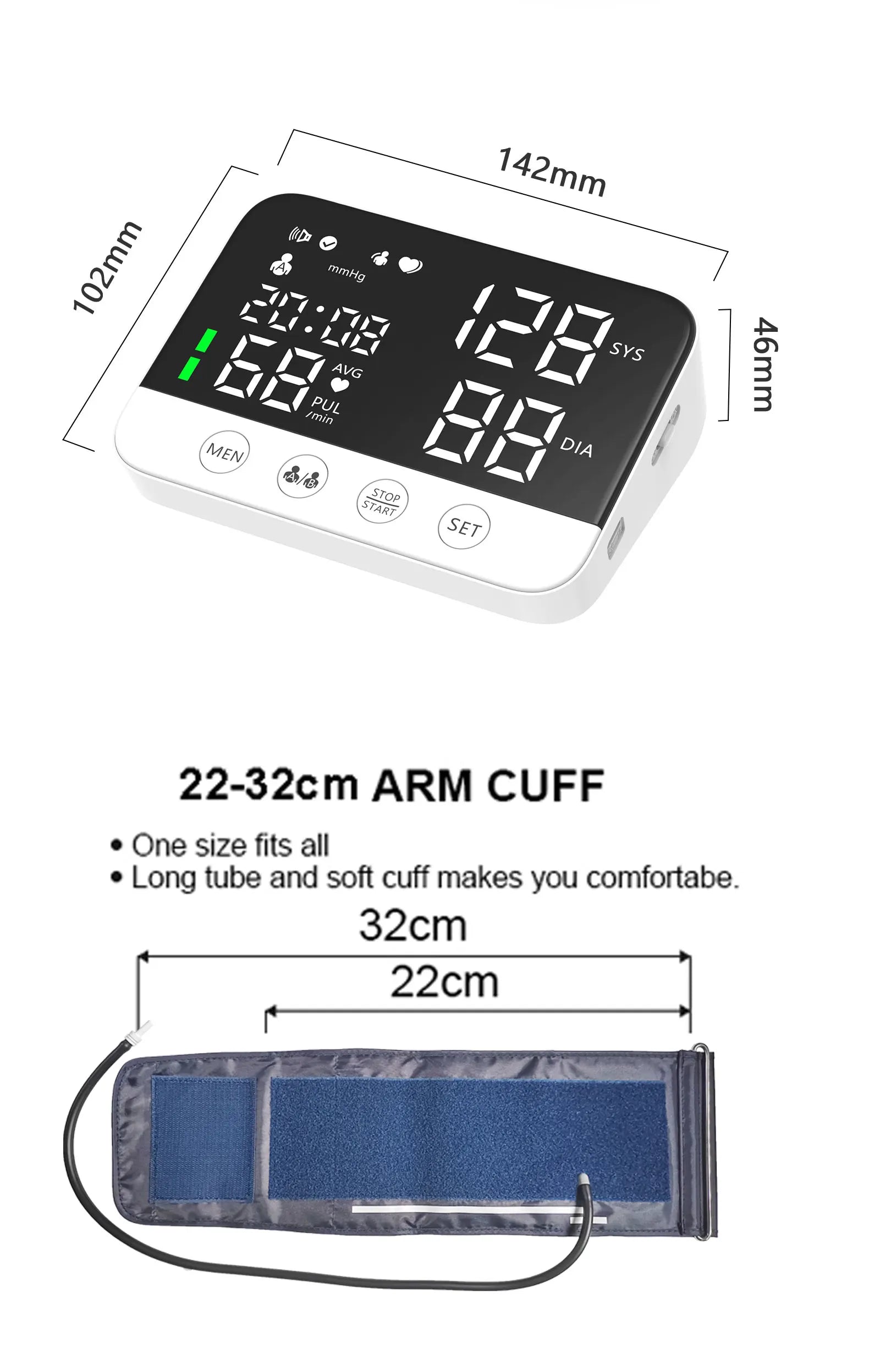 Medical BP Monitors Rechargeable Free shipping 5-8 business days