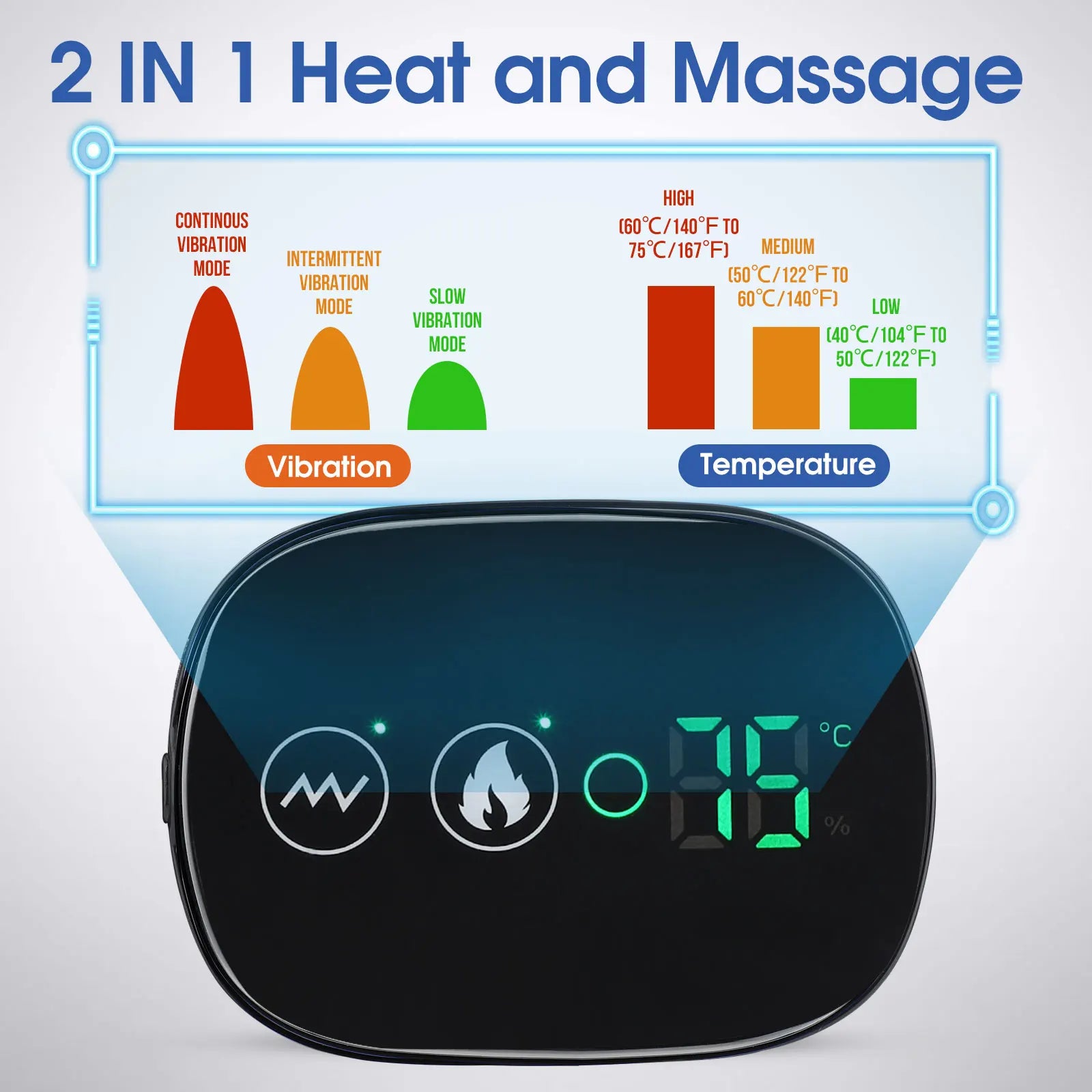 Electric Heating Shoulder Brace LED Display Vibration Shoulder Massage Support Belt Strap For Joint Brace Care Muscle Relaxation