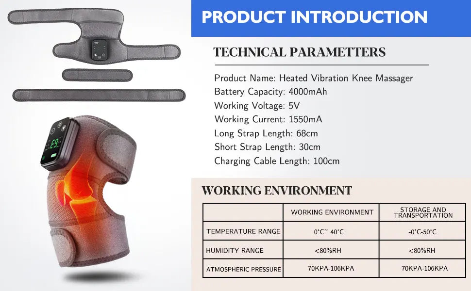 3 in 1 Vibration & Heating Shoulde Massager Blets Warmer Shoulder Hot Compress Massager Pads USB Charge