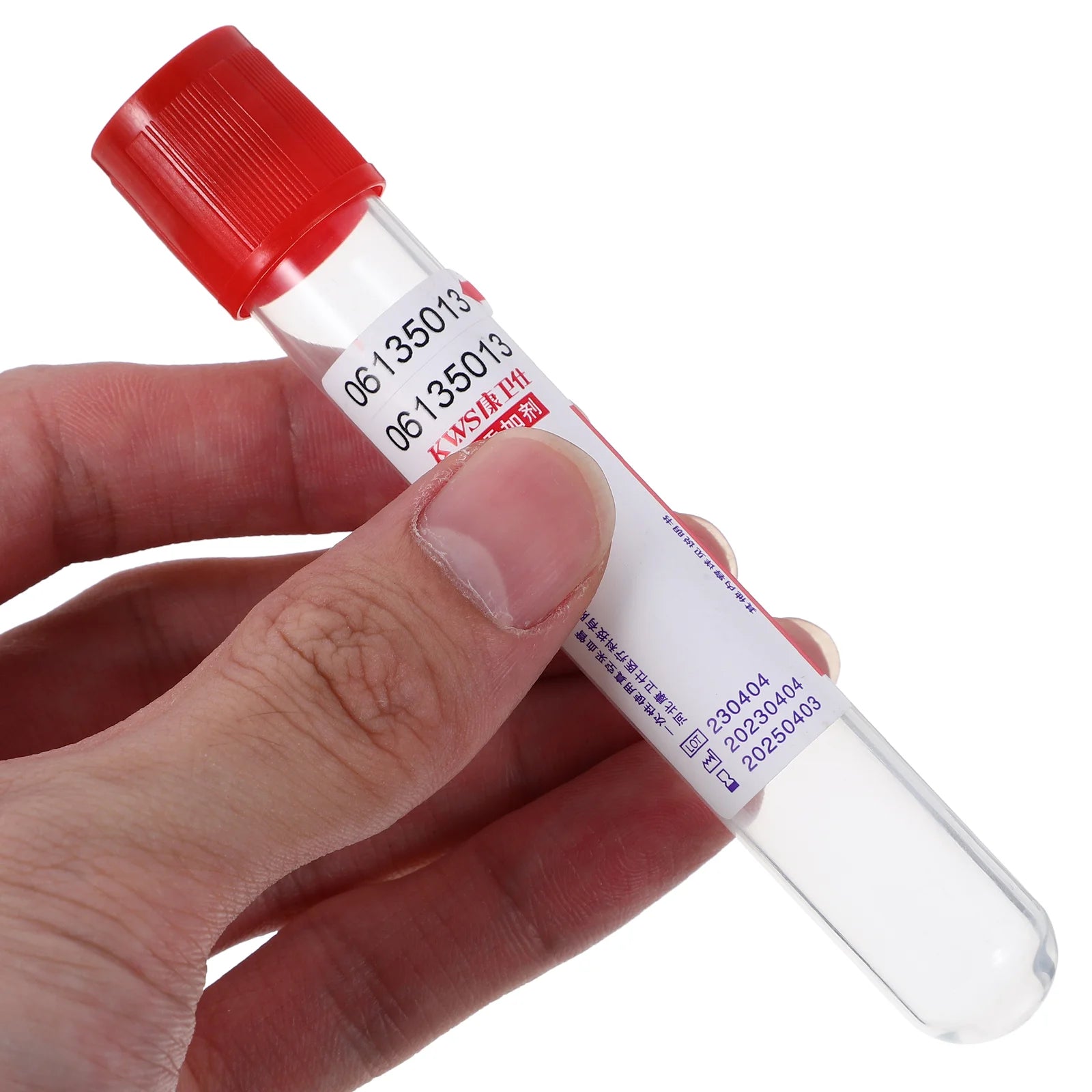 100 Pcs 10ml Blood Collection Tube Disposable Tubes Vacuum with Cover Test Glass Negative Pressure