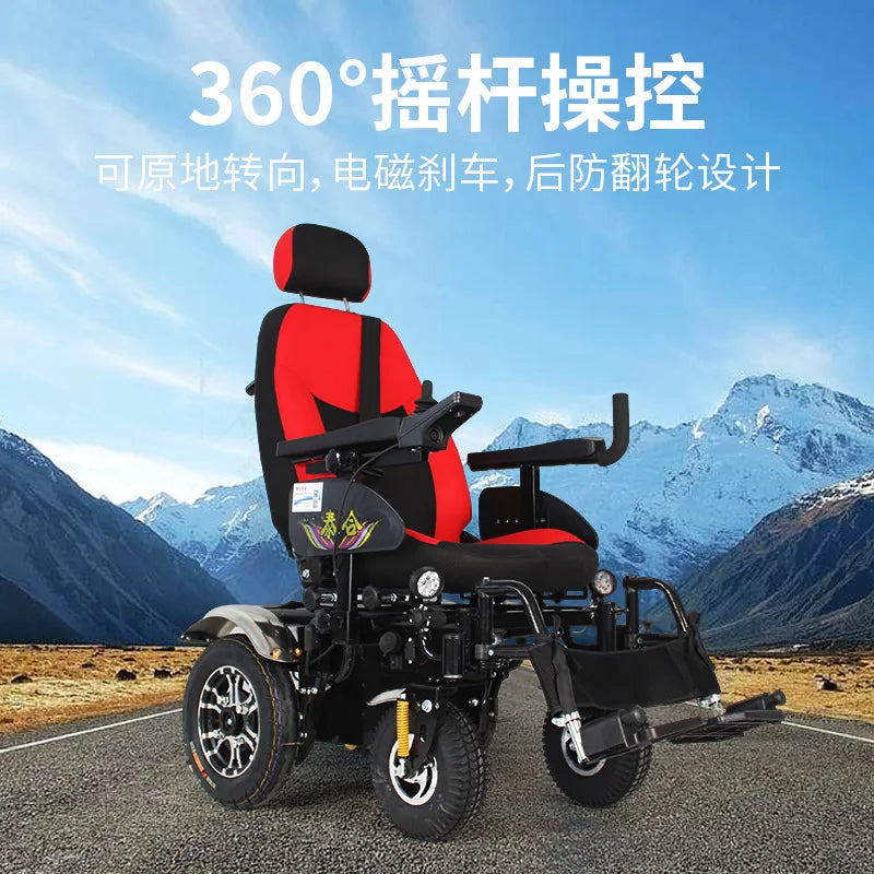 Disabled brushless electric wheelchair wheelchair electric folding automatic stair climbing ce certification