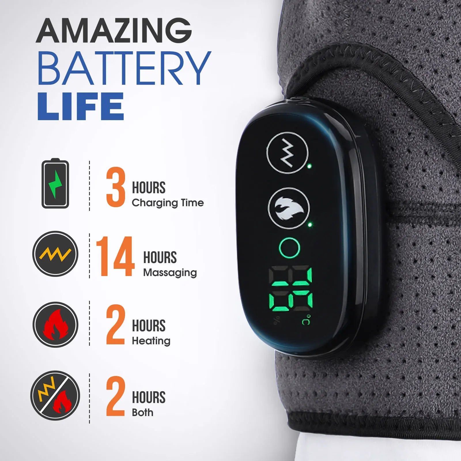 Electric Heating Shoulder Brace LED Display Vibration Shoulder Massage Support Belt Strap For Joint Brace Care Muscle Relaxation