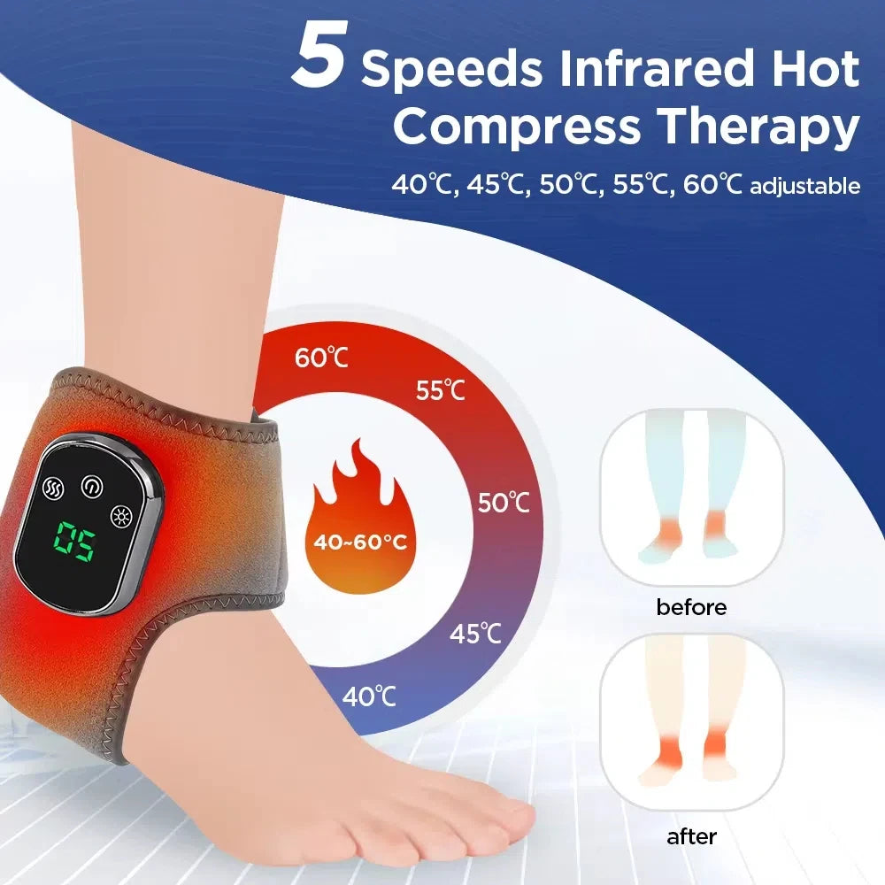 Electric Heating Shoulder Brace LED Display Vibration Shoulder Massage Support Belt Strap For Joint Brace Care Muscle Relaxation