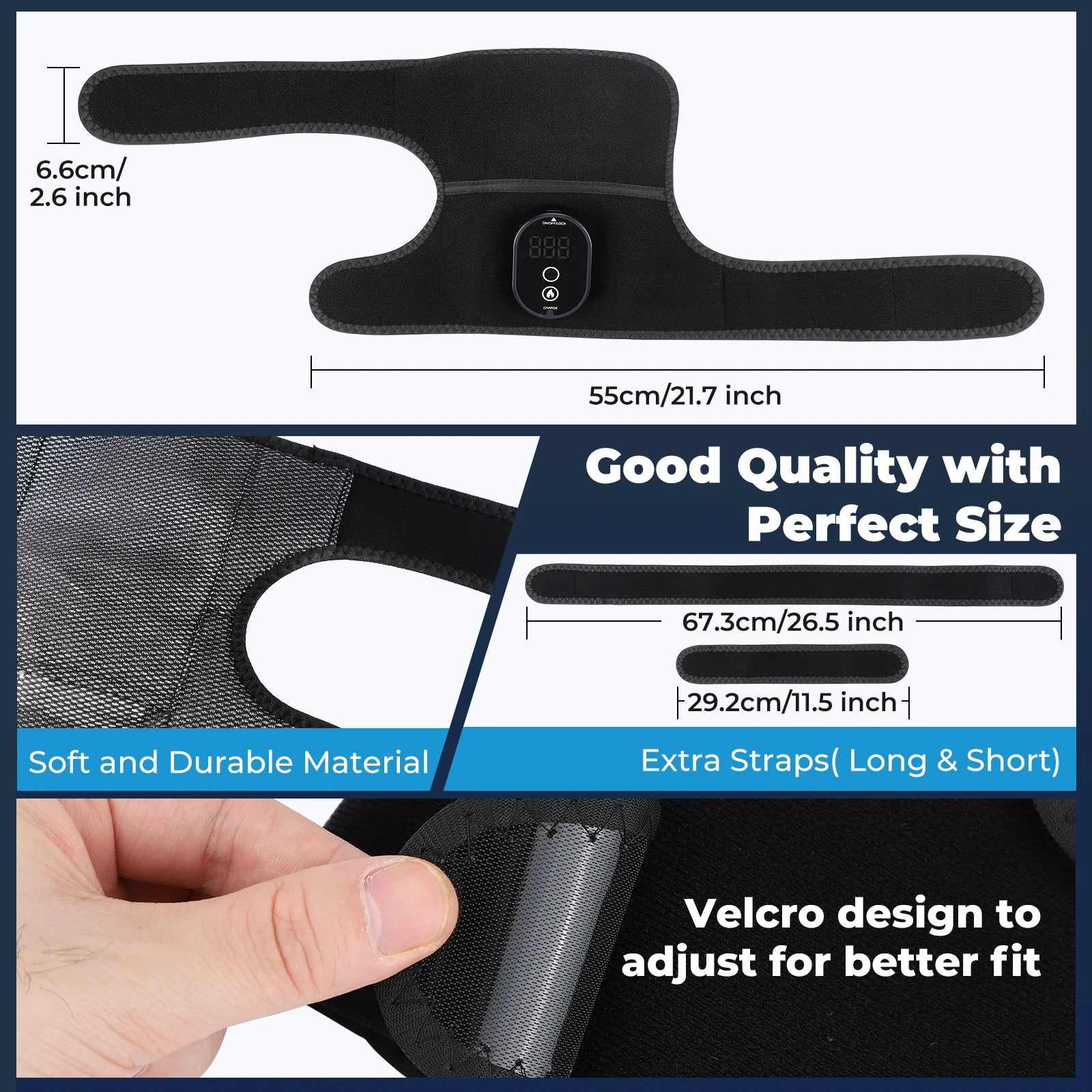 Electric Knee Heating Pad Thermal Therapy Heated Knee Brace Support for Arthritis Joint Pain Relief Elbow Leg Shoulder Warmer