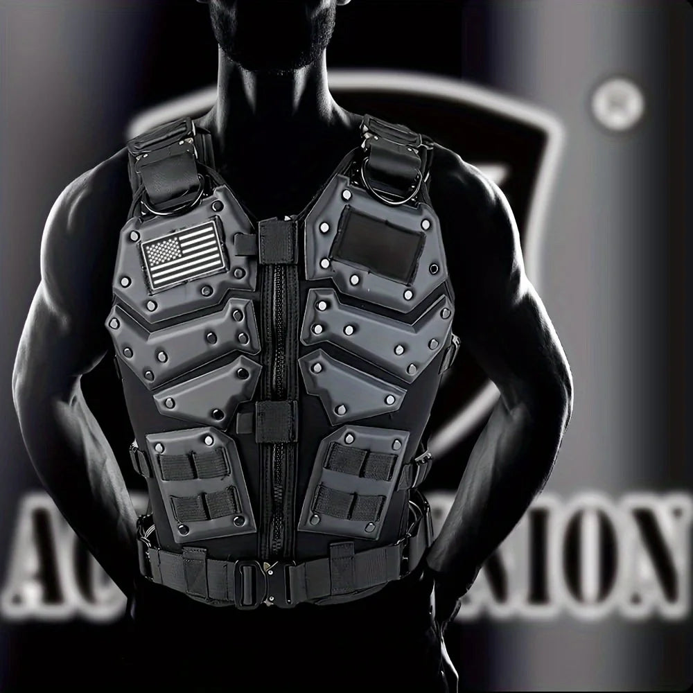 50 % off free delivery Tactical Vest for Men Vest Youth Adjustable Vest Fit Adult Cosplay Costumes Suitable for weights below 85 kg (187.39 lb)