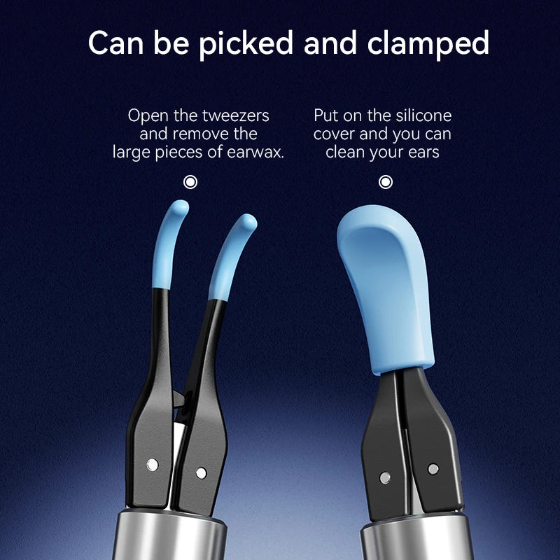 Ear Wax Removal 2-in-1 Visual Otoscope Ear Cleaner Tweezers with 6 Ear Spoon Earwax Removal Kit with Light  Ear Cleaner